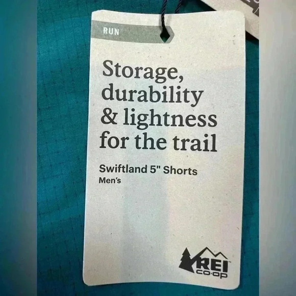 NEW REI Swiftland 5” running shorts mens size 3XL teal quick dry abrasion resist - Picture 4 of 11